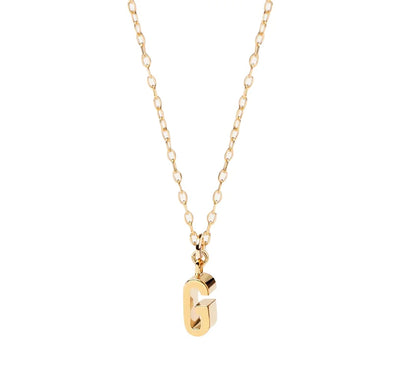 Personalized G initial pendant necklace simple dainty jewelry for women and girls