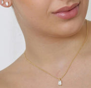 April birthstone necklace diamond gold pendant for women dainty minimalist jewelry gift for her