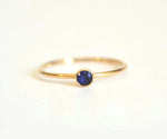 Classic blue sapphire hydro ring in polished 925 sterling silver, offering rich color and timeless elegance
