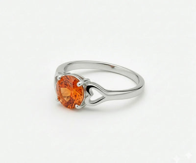 Fiery orange fire opal ring that captures radiant sparkle with a touch of bold brilliance