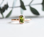 Lightweight hydro peridot ring crafted in sterling silver, offering vibrant color and timeless beauty