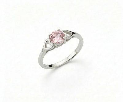 Soft pink Rose Quartz ring that radiates gentle elegance with a subtle, romantic glow