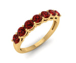 Luxurious gold-plated ruby hydro ring showcasing passion and elegance in a delicate sterling silver band