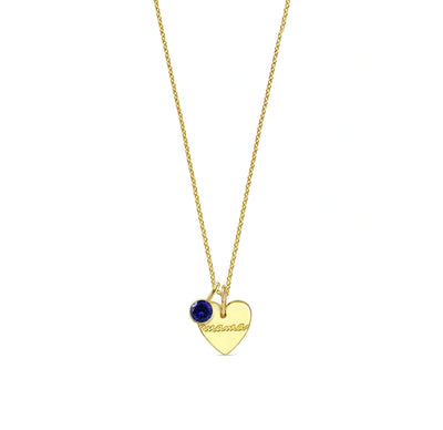 gold mother’s necklace with birthstones featuring a delicate gold finish and personalized gemstones, perfect for celebrating motherhood and meaningful gifting.