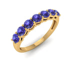 Elegant tanzanite hydro ring with rich violet-blue stone set in a lightweight gold-plated silver band