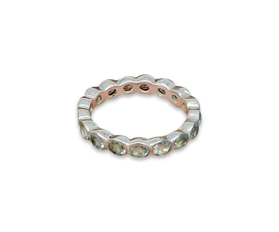Elegant sterling silver ring featuring a soft blue aquamarine hydro gemstone for a serene, everyday look