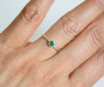 Stylish silver plated emerald ring perfect for birthdays and special occasions
