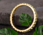 Bright lemon quartz gemstone ring with minimalist gold band for women