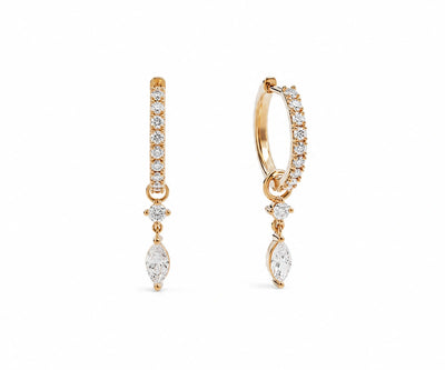 Sparkling CZ drop earrings to complement evening outfits and wedding guest looks