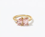 pink tourmaline toi et moi ring elegant two stone birthstone ring for women