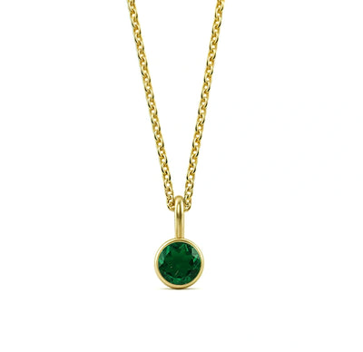 Emerald birthstone necklace with rich green gemstone in a classic pendant setting, vintage emerald necklace for women