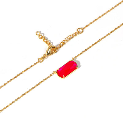 chalcedony necklace gold minimalist blue gemstone pendant for women