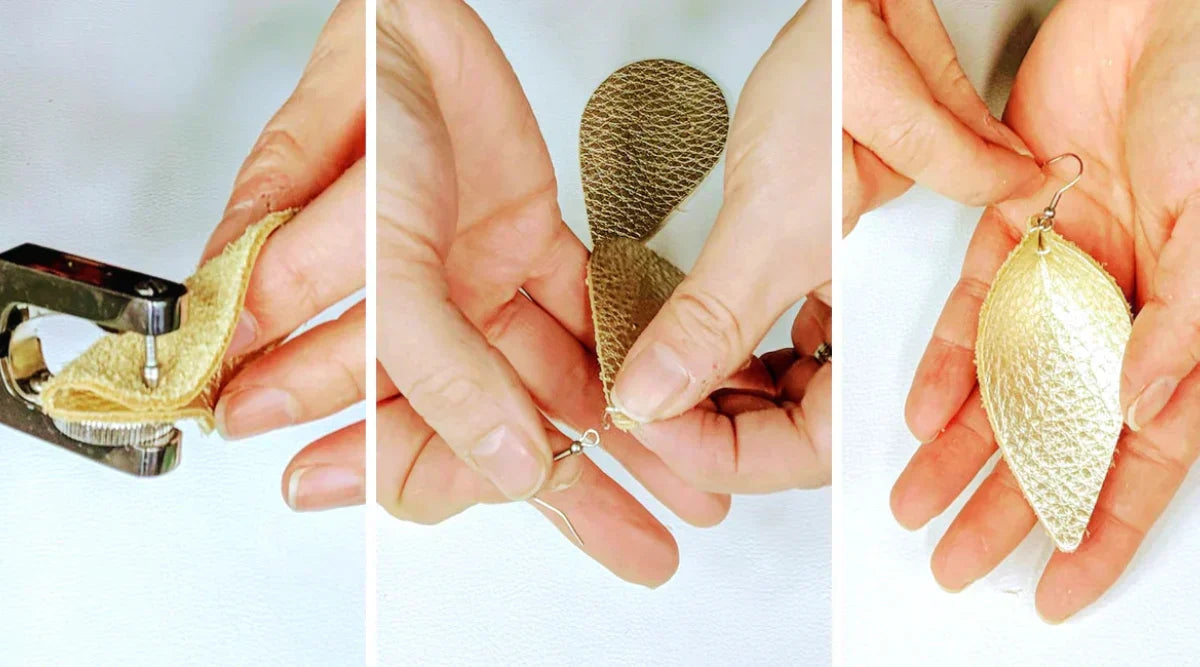 Make -Leather- Earrings-guide
