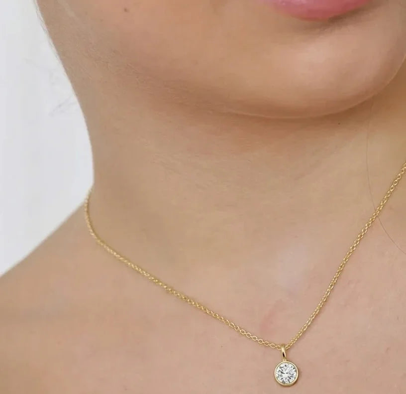 April birthstone jewelry elegant pendant necklace for women, buy diamond pendant necklace for women minimalist jewelry