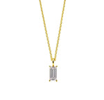 Load image into Gallery viewer, This April birthstone necklace features a sparkling clear gemstone, symbolizing strength and clarity.


