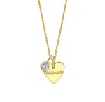 Birthstone necklace for mom with elegant charm on fine link chain


