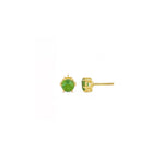 Load image into Gallery viewer, Lustrous peridot stud earrings, symbolizing growth and harmony, crafted for everyday elegance.
