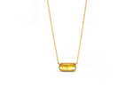 Load image into Gallery viewer, Close-up of citrine pendant with yellow gold setting
