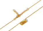 Load image into Gallery viewer, Custom-cut yellow citrine pendant on anchor chain
