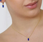 sapphire birthstone necklace september gold pendant for women
dainty blue gemstone jewelry gift for her
