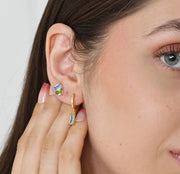 Blue topaz womens earrings