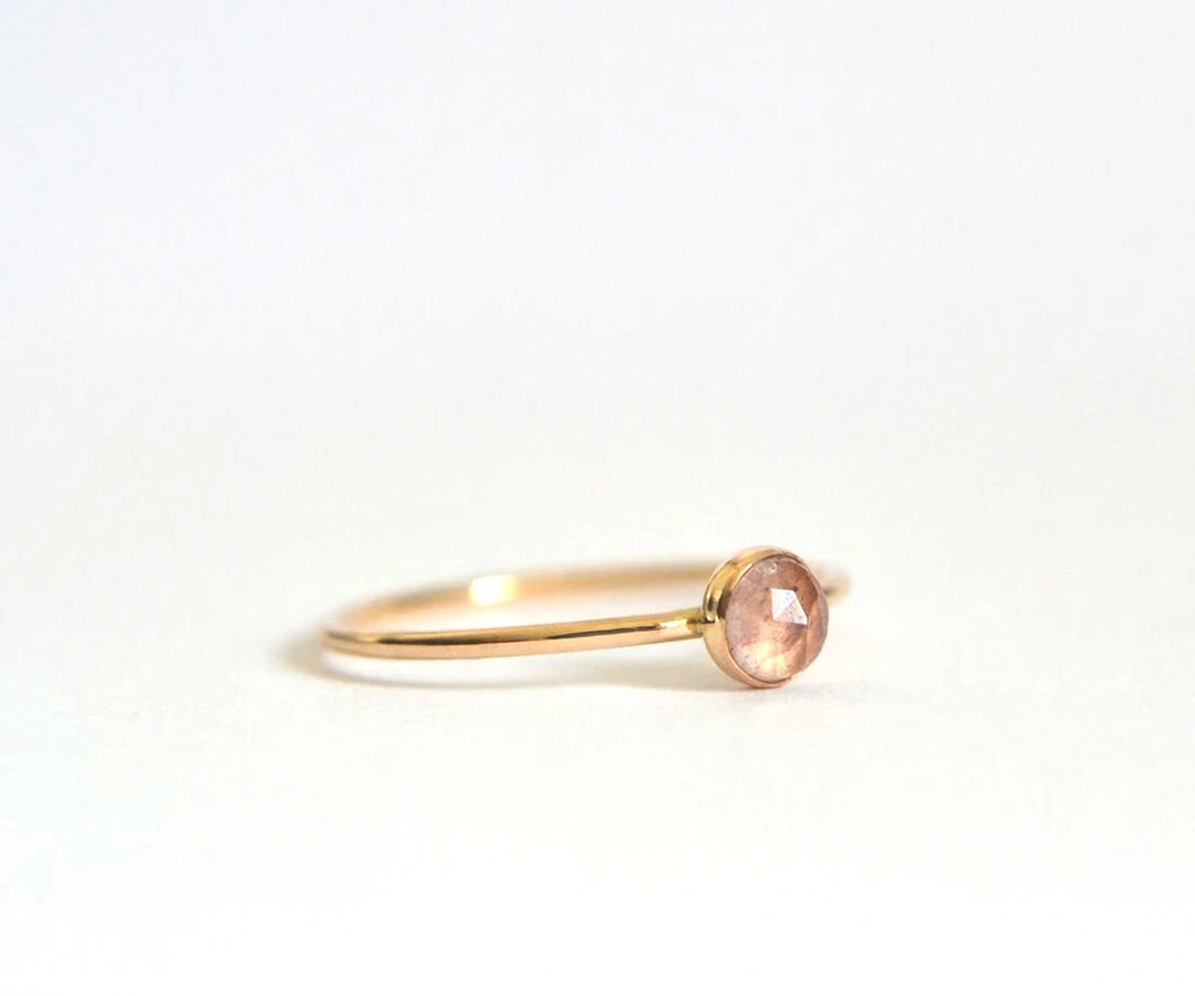 Bold cherry quartz ring with vibrant pink hues set in 925 sterling silver for a feminine, luxe look
