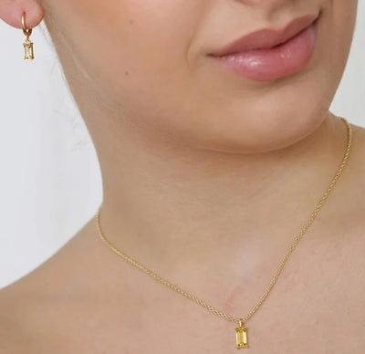 November birthstone citrine necklace gold minimalist jewelry
birthday gift for women dainty everyday necklace