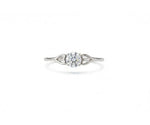 Clear crystal solitaire ring that radiates elegant sparkle with a timeless, versatile design

