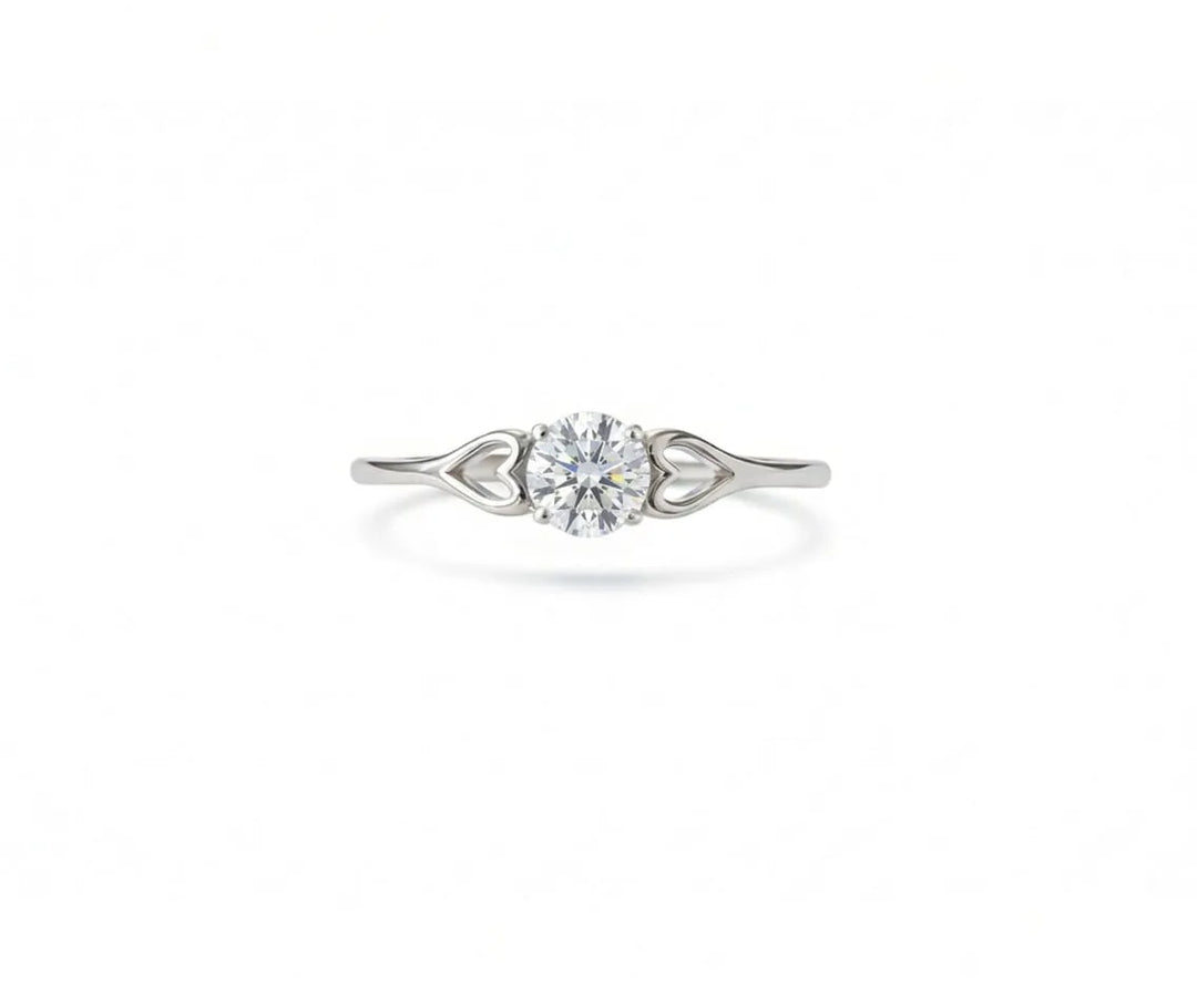 Clear crystal solitaire ring that radiates elegant sparkle with a timeless, versatile design