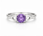 Amethyst gemstone ring with a vibrant purple hue that exudes elegance and timeless sophistication
