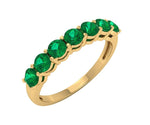 Nature-inspired emerald hydro ring crafted in 925 silver, showcasing timeless beauty in a sleek gold-plated band


