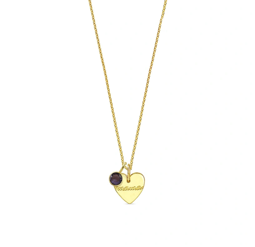 Luxe birthstone pendant necklace for mom with polished finish and fine detailing

