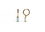Load image into Gallery viewer, Lightweight women’s earrings hoops with dazzling topaz accents


