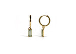 Load image into Gallery viewer, Emerald Earrings Hoop – Small hoop earrings inspired by emerald tones, perfect for adding rich green hues to your style


