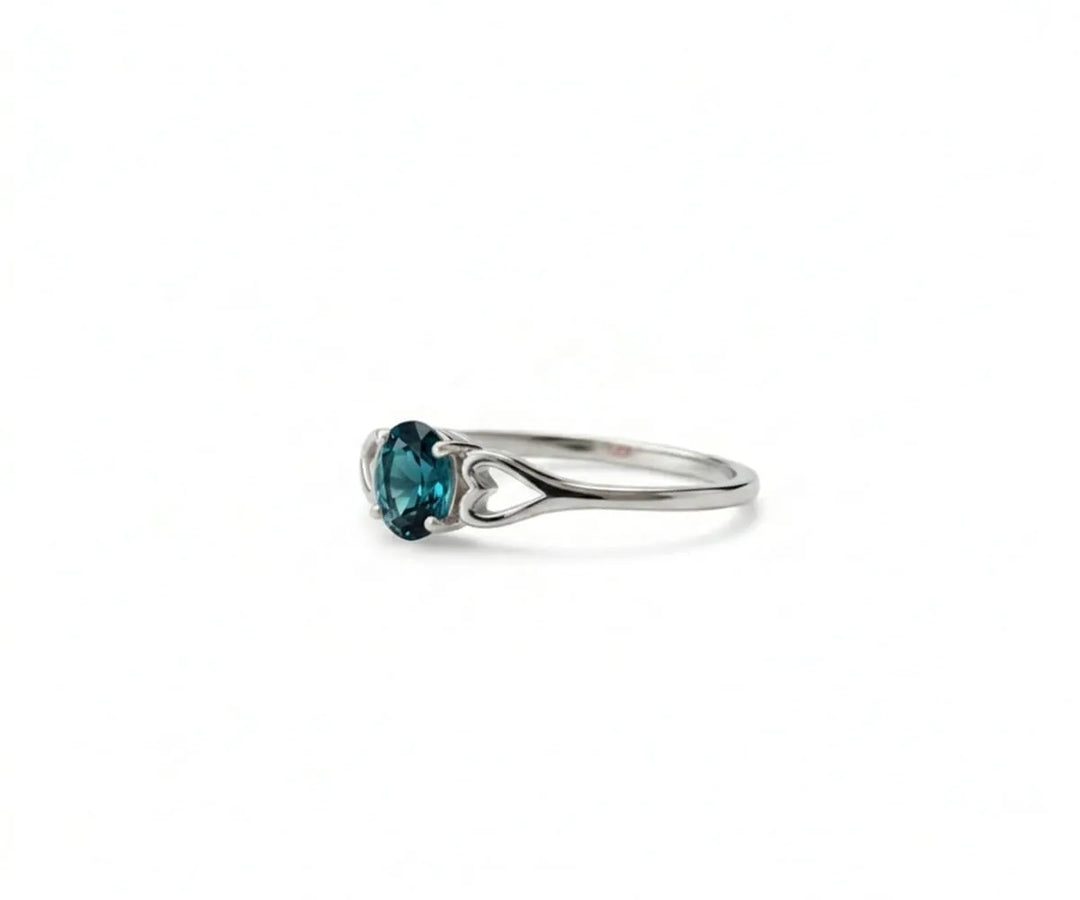 Indigolite gemstone ring that showcases deep blue elegance with a sophisticated, timeless design