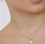 June birthstone necklace moonstone, dainty necklace for women everyday wear
