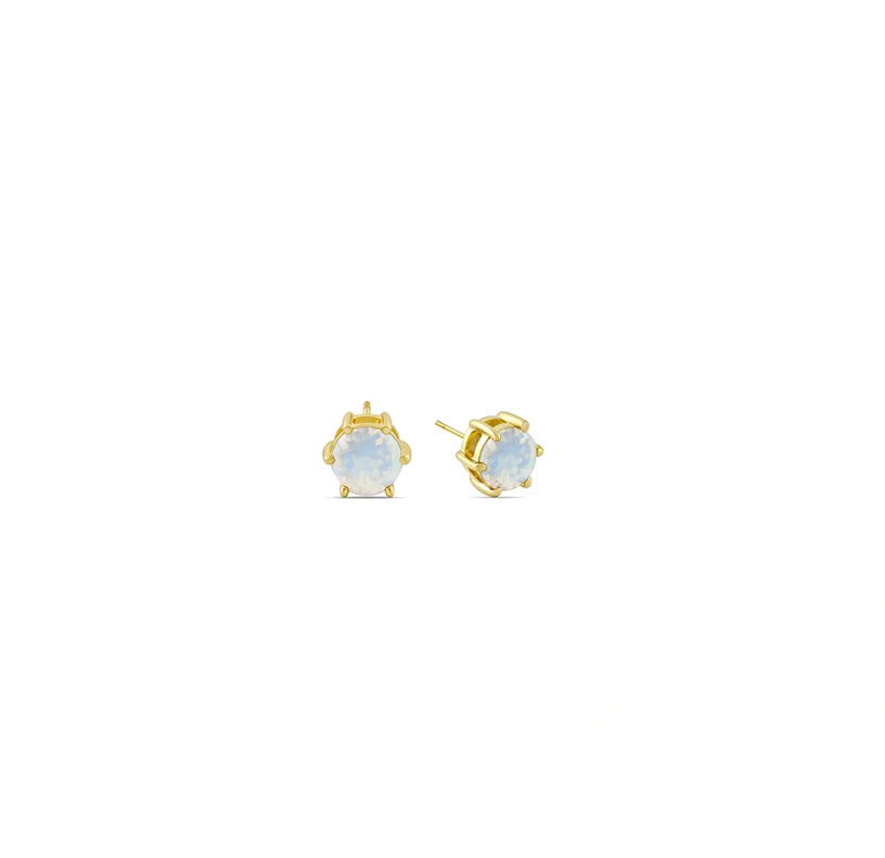 High-quality moonstone earrings with secure push-back closure, combining delicate design and meaningful energy.