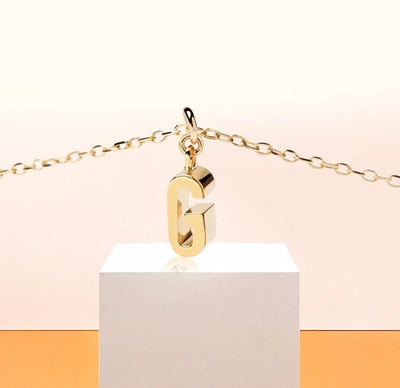 Gold letter G necklace dainty personalized jewelry gift for birthdays and special occasions