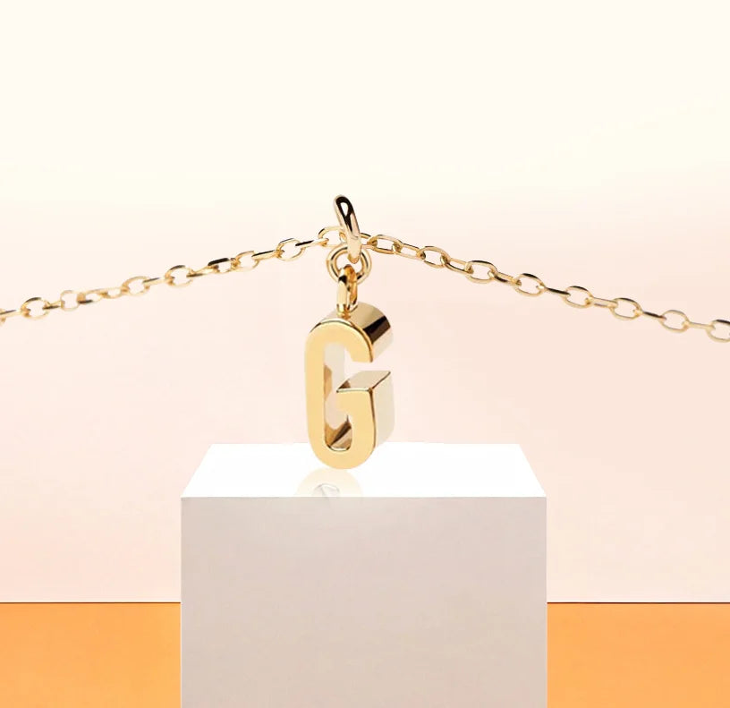 Gold letter G necklace dainty personalized jewelry gift for birthdays and special occasions