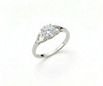 Crystal ring with sparkling clear gemstone that combines elegant sophistication with a hint of dazzling brilliance
