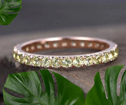 Minimalist lemon quartz ring featuring a 2mm round-cut gemstone set in genuine 925 sterling silver
