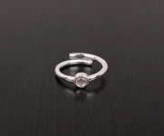 925 silver ring with a subtle glowing rose quartz stone, a thoughtful gift for birthdays, anniversaries, or self-love