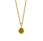 Load image into Gallery viewer, This citrine birthstone necklace features a warm golden-yellow gemstone set in a radiant pendant necklace for women.


