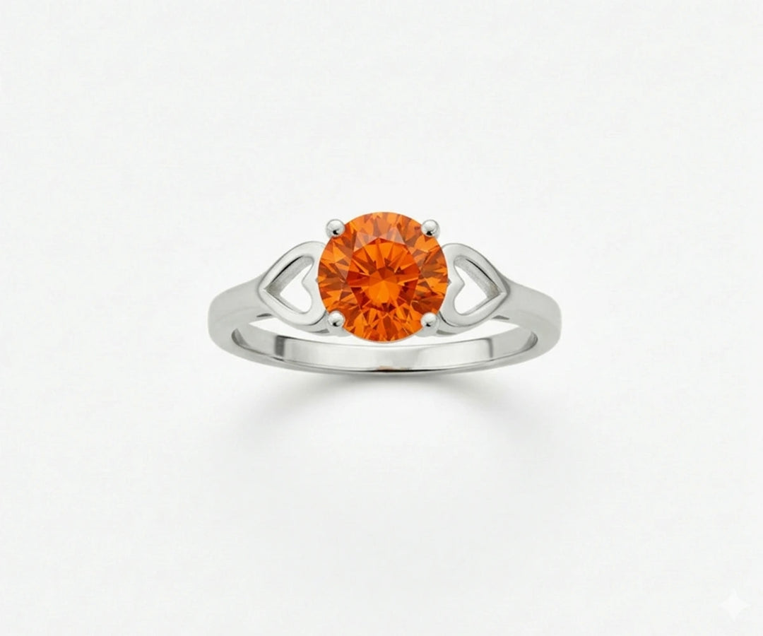 Fire opal gemstone ring with glowing orange hues that bring warmth, charm, and striking beauty