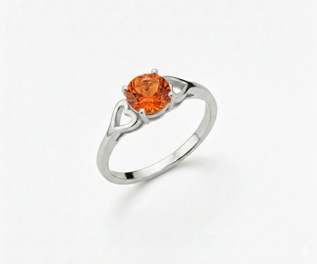 Fire opal gemstone ring that blends warm fiery glow with timeless elegance and vibrant color
