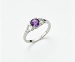 Amethyst and sterling silver ring featuring a rich purple gemstone that combines elegant sophistication with a touch of vibrant color
