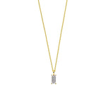 Load image into Gallery viewer, The minimalist design of this diamond birthstone necklace adds subtle elegance to any outfit.

