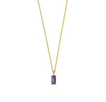 Load image into Gallery viewer, Designed for everyday wear, this February birthstone necklace showcases the calming beauty of amethyst.


