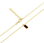 A dainty garnet pendant necklace perfect for everyday elegance or meaningful gifting.

