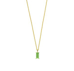 Load image into Gallery viewer, Add a pop of fresh green with this elegant peridot pendant necklace, ideal for daily wear or gifting.


